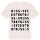 Vintage White t-shirt med Gussa Svenstorp ordlek t-shirt