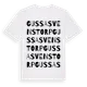White t-shirt med Gussa Svenstorp ordlek t-shirt