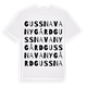 White t-shirt med Gussnava Nygård ordlek t-shirt