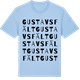 Blue Soul t-shirt med Gustavsfält ordlek t-shirt