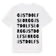 White t-shirt med Gustdolfsborg ordlek t-shirt