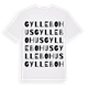 White t-shirt med Gyllebohus ordlek t-shirt