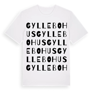 Gyllebohus ordlek t-shirt – ekologisk bomull t-shirt från Pinshirt