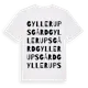 White t-shirt med Gyllerupsgård ordlek t-shirt