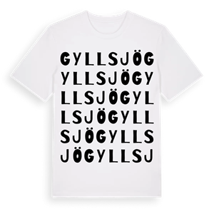 Gyllsjö ordlek t-shirt – ekologisk bomull t-shirt från Pinshirt