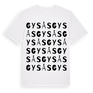 Gysås ordlek t-shirt – ekologisk bomull t-shirt från Pinshirt