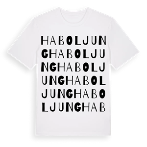 Habo Ljung ordlek t-shirt – ekologisk bomull t-shirt från Pinshirt