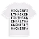 White t-shirt med Häckenfält ordlek t-shirt