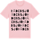 Pink Cotton t-shirt med Hädensjö ordlek t-shirt