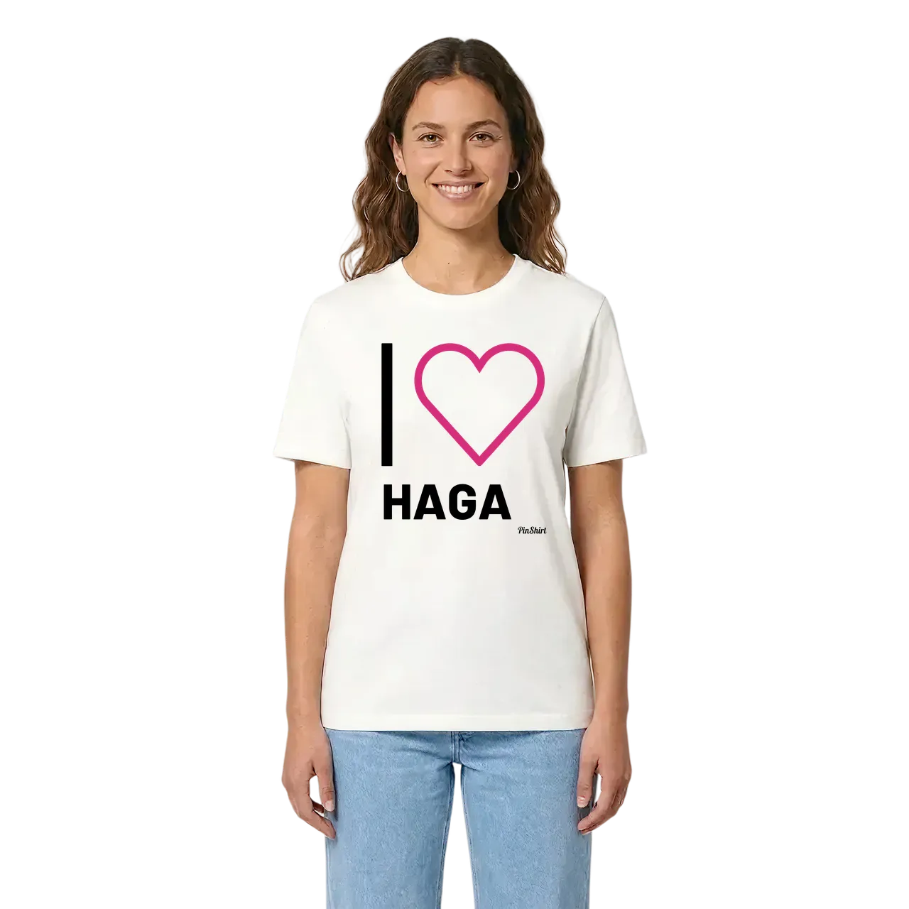 Jag älskar Haga t-shirt stort tryck i miljö