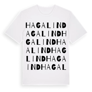 Hagalind ordlek t-shirt – ekologisk bomull t-shirt från Pinshirt