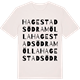 Vintage White t-shirt med Hagestad södra mölla ordlek t-shirt