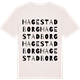 Vintage White t-shirt med Hagestadborg ordlek t-shirt
