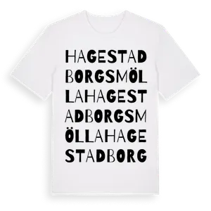 Hagestadborgs Mölla ordlek t-shirt – ekologisk bomull t-shirt från Pinshirt