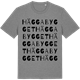 Mid Heather Gray t-shirt med Häggabygget ordlek t-shirt