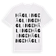 White t-shirt med Häglinge ordlek t-shirt
