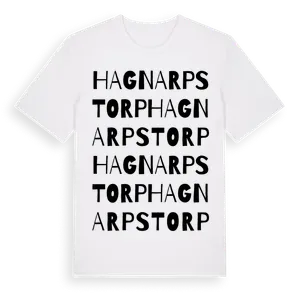 Hagnarpstorp ordlek t-shirt – ekologisk bomull t-shirt från Pinshirt