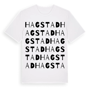 Hagstad ordlek t-shirt – ekologisk bomull t-shirt från Pinshirt