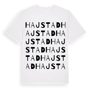 Hajstad ordlek t-shirt – ekologisk bomull t-shirt från Pinshirt
