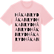 Pink Cotton t-shirt med Håkanryd ordlek t-shirt