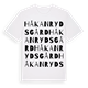 White t-shirt med Håkanryds gård ordlek t-shirt