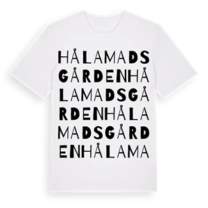 Hålamadsgården ordlek t-shirt – ekologisk bomull t-shirt från Pinshirt