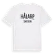 White t-shirt med Hålarp i Sverige t-shirt