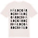 Vintage White t-shirt med Häldegården ordlek t-shirt