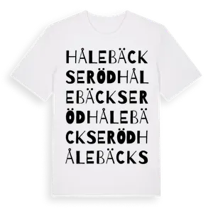Hålebäckseröd ordlek t-shirt – ekologisk bomull t-shirt från Pinshirt