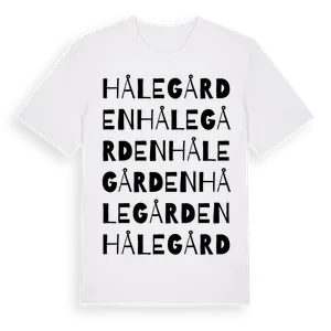 Hålegården ordlek t-shirt – ekologisk bomull t-shirt från Pinshirt