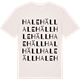 Vintage White t-shirt med Halehäll ordlek t-shirt