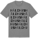 Mid Heather Gray t-shirt med Hålehus ordlek t-shirt