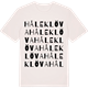 Vintage White t-shirt med Håleklöva ordlek t-shirt