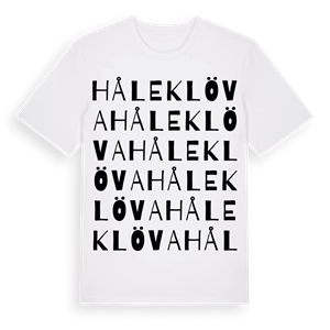 Håleklöva ordlek t-shirt – ekologisk bomull t-shirt från Pinshirt