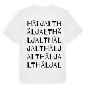 Häljalt ordlek t-shirt – ekologisk bomull t-shirt från Pinshirt