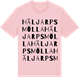Pink Cotton t-shirt med Häljarps mölla ordlek t-shirt