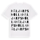 White t-shirt med Häljarps mölla ordlek t-shirt