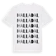 White t-shirt med Halladal ordlek t-shirt