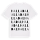 White t-shirt med Halladal ordlek t-shirt