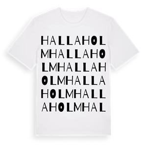 Hallaholm ordlek t-shirt – ekologisk bomull t-shirt från Pinshirt