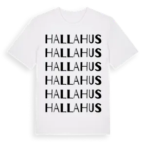 Hallahus ordlek t-shirt – ekologisk bomull t-shirt från Pinshirt