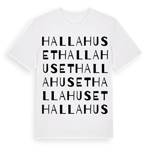 Hallahuset ordlek t-shirt – ekologisk bomull t-shirt från Pinshirt