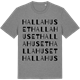 Mid Heather Gray t-shirt med Hallahuset ordlek t-shirt