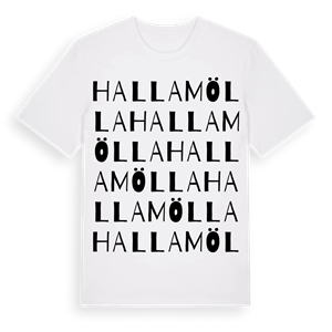 Hallamölla ordlek t-shirt – ekologisk bomull t-shirt från Pinshirt