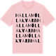 Pink Cotton t-shirt med Hallamölla Kvarn ordlek t-shirt