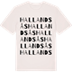 Vintage White t-shirt med Hallandsås ordlek t-shirt