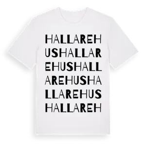 Hallarehus ordlek t-shirt – ekologisk bomull t-shirt från Pinshirt