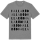 Mid Heather Gray t-shirt med Hallaröd ordlek t-shirt