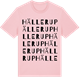 Pink Cotton t-shirt med Hällerup ordlek t-shirt