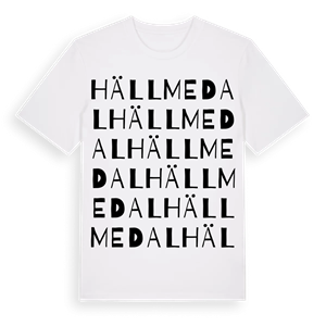 Hällmedal ordlek t-shirt – ekologisk bomull t-shirt från Pinshirt